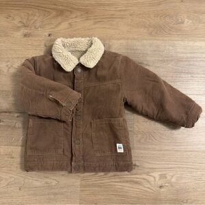 Zara Brown Corduroy Jacket Sherpa Reversible Size 18/24 Months Baby Unisex